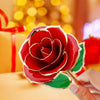 24K Gold Dipped Real Rose Luxury Christmas Set With Love Letter and Necklace