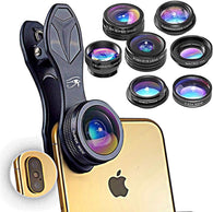 RETINA 7 in 1 IPhone Lens - Transform Your iPhone Into A Professional Camera - Fish Eye - Wide Angle - Macro and Zoom Lens for Any iPhone Xr, 8 Plus, 7 Plus, Xs max & All Android Phone Model