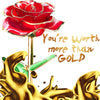 24K Gold Dipped Real Rose Luxury Christmas Set With Love Letter and Necklace