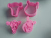 2Pcs/ Set Cute Rabbit Kitty Cat Bear Cartoon Sugarcraft Cake Mold Fondant Cookie Cutter Decoration Baking Tools